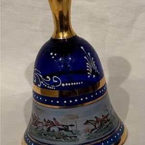 Antique Murano Glass Bell Cobalt Blue